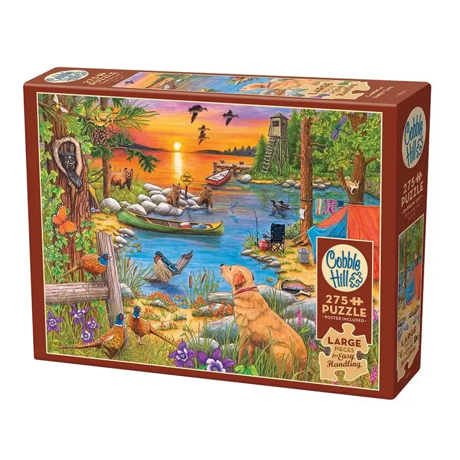 Camping at Sunset Cove 275 Large Piece Jigsaw Puzzle Cobble Hill