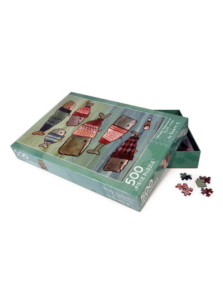 Whale Sweaters 500 Piece Jigsaw Puzzle Scott C