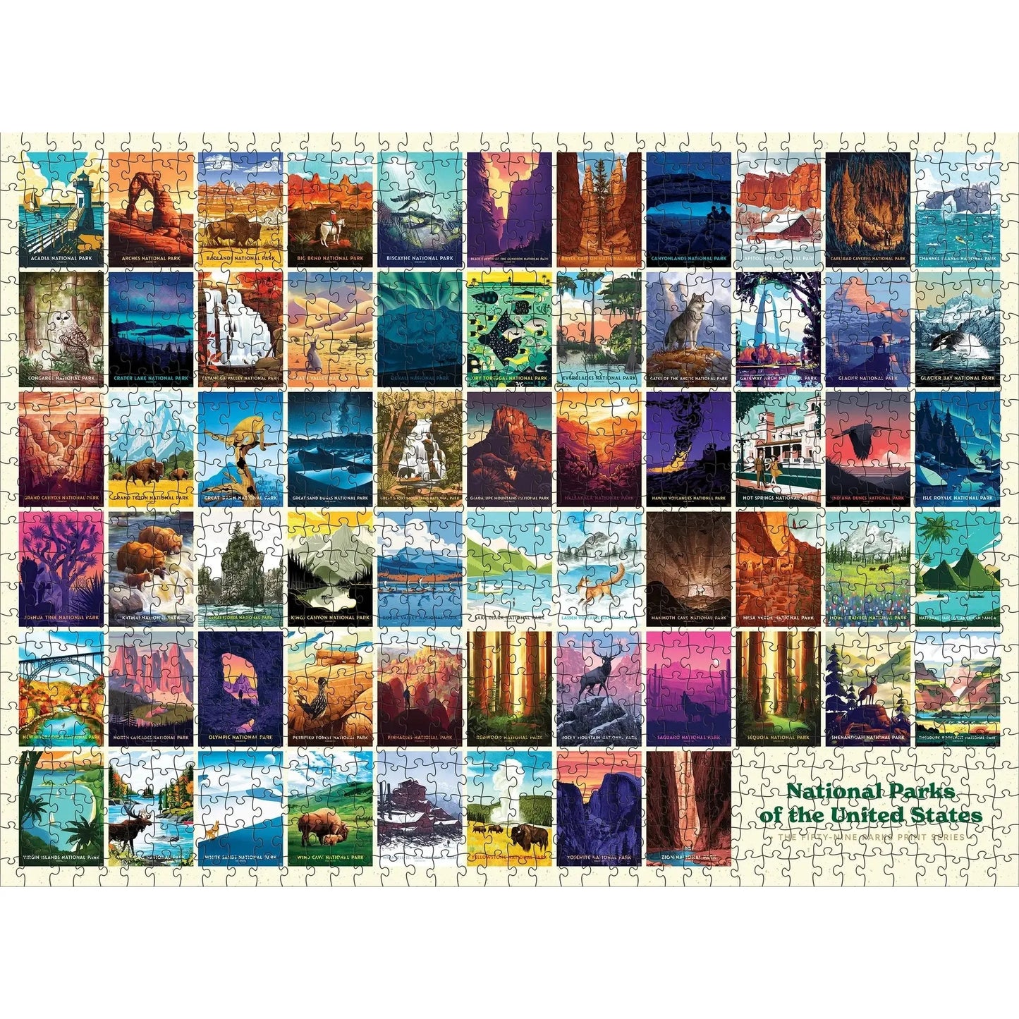 Nationals Parks of the United States 1000 Piece Jigsaw Puzzle Pomegranate