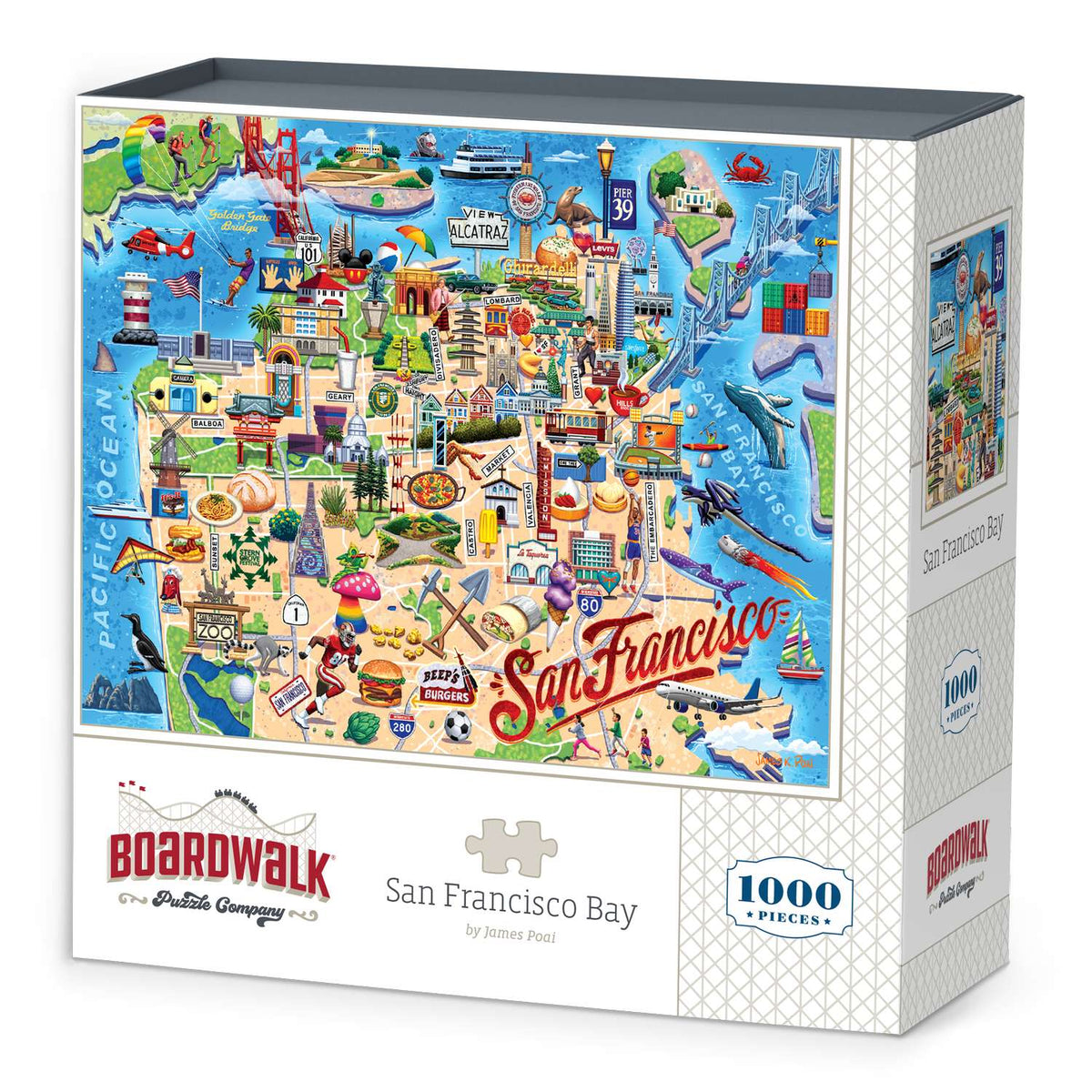 San Francisco Bay Map 1000 Piece Jigsaw Puzzle Boardwalk