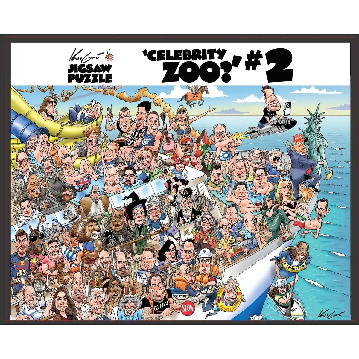 Celebrity Zoo 2 (2 in 1) 1000 Piece Jigsaw Puzzle KAG