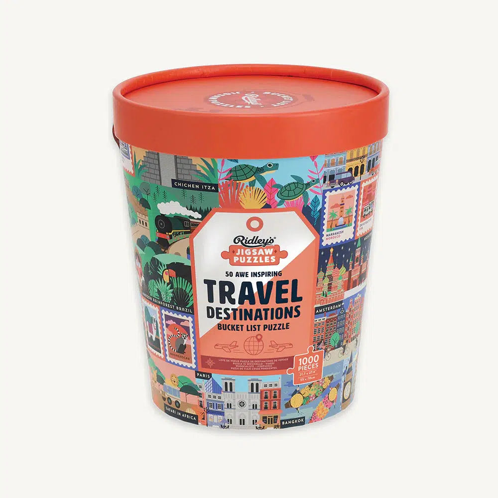 50 Inspiring Travel Destinations Bucket List 1000 Piece Jigsaw Puzzle Ridley