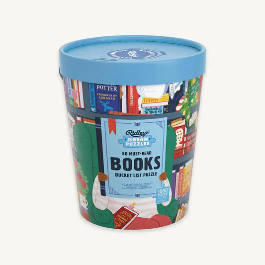 50 Must-Read Books Bucket List 1000 Piece Jigsaw Puzzle Ridley