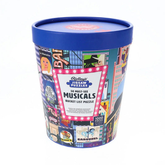 50 Must-See Musicals Bucket List 1000 Piece Jigsaw Puzzle Ridley