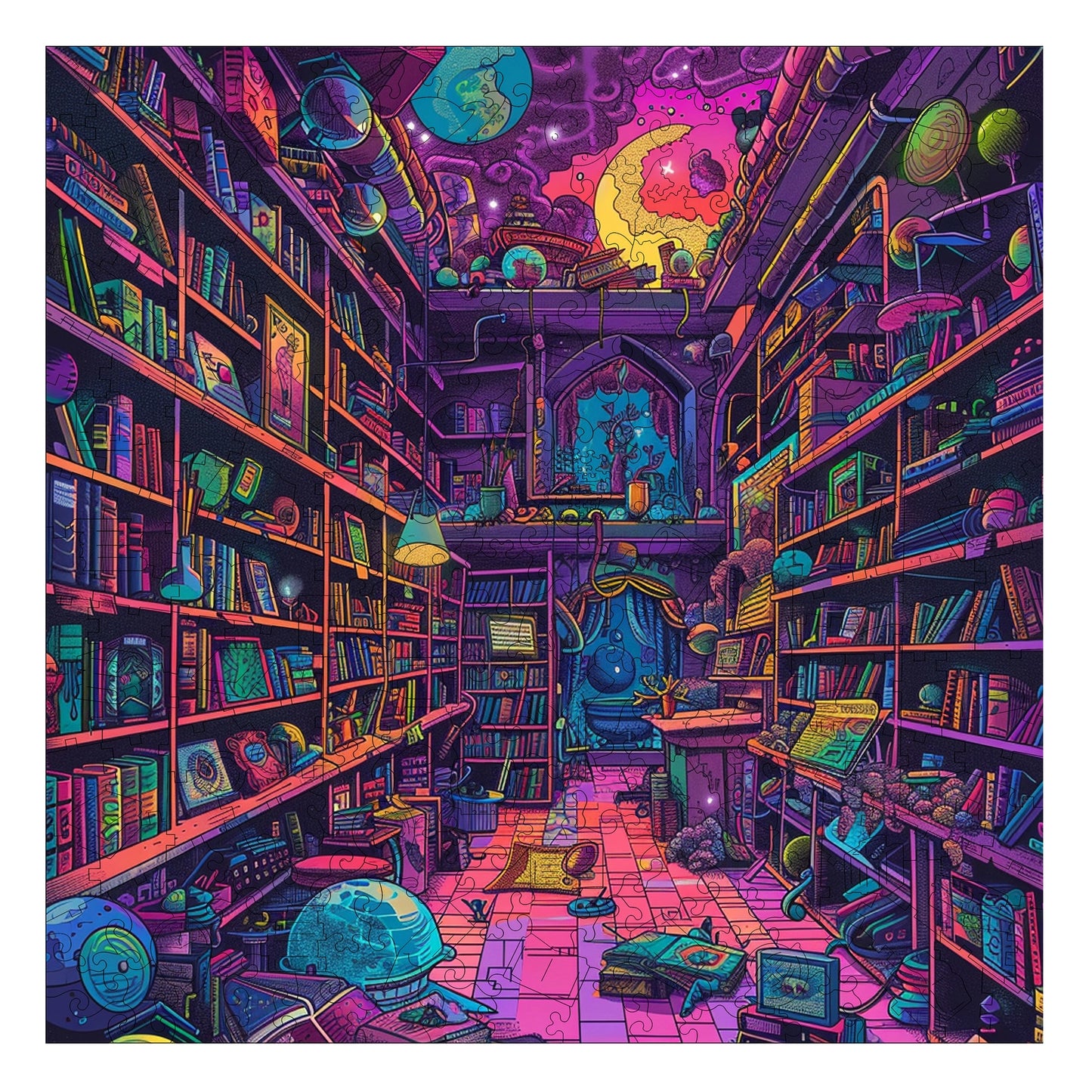 Chaos Chronicles 300 Piece Wooden Jigsaw Puzzle Trippy