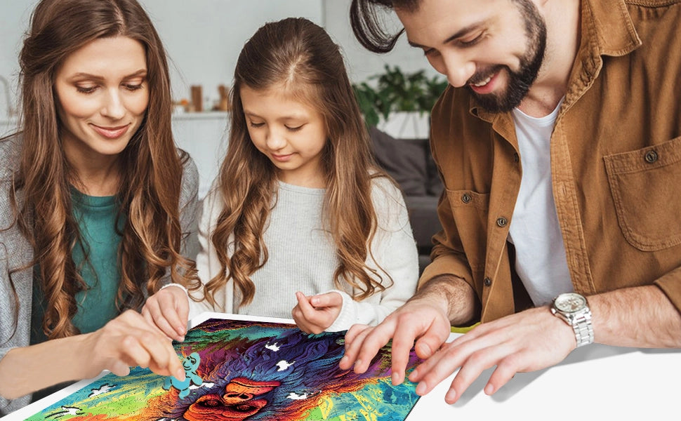 Yeti Yonder 300 Piece Wooden Jigsaw Puzzle Trippy