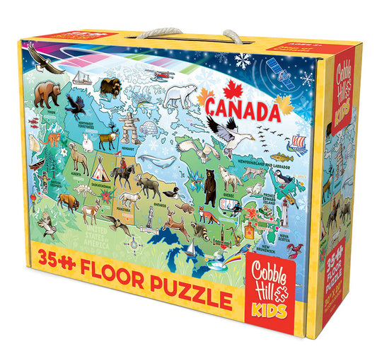 Map of Canada 35 Piece Floor Jigsaw Puzzle Cobble Hill