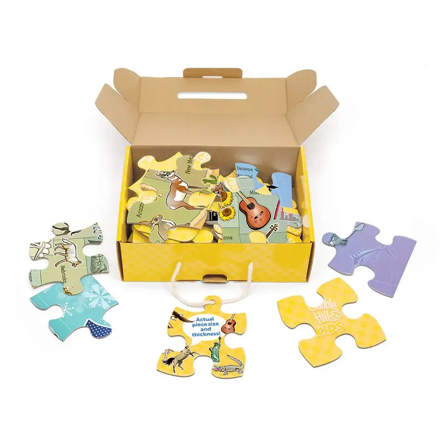 Map of the USA 35 Piece Floor Jigsaw Puzzle Cobble Hill