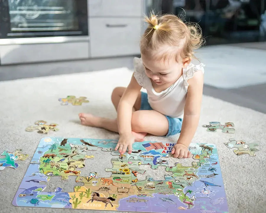 Map of the USA 35 Piece Floor Jigsaw Puzzle Cobble Hill
