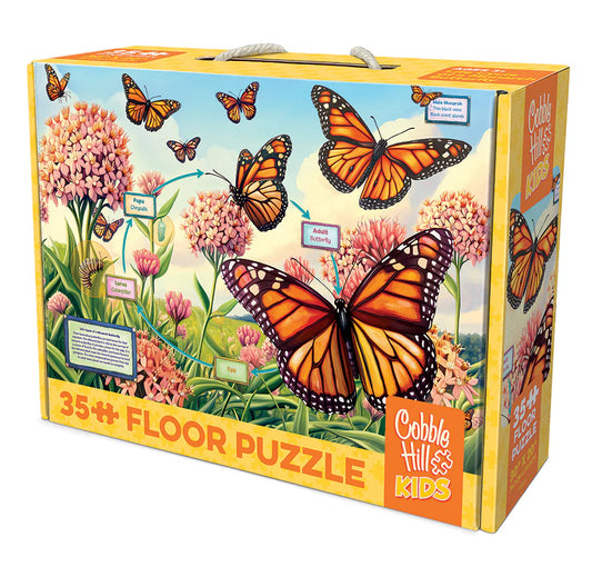 Life Cycle of a Monarch 35 Piece Floor Jigsaw Puzzle Cobble Hill