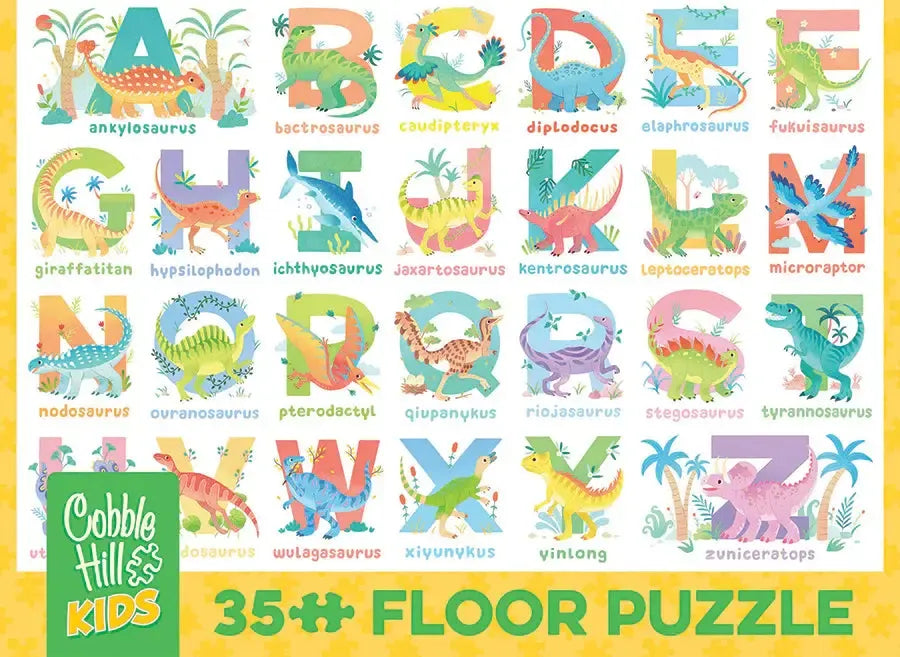 Dinosaur Alphabet 35 Piece Floor Jigsaw Puzzle Cobble Hill