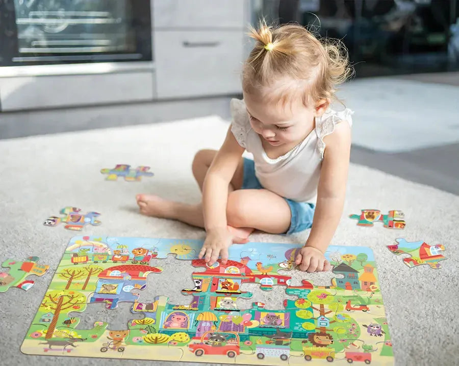 Friendly Neighbors 35 Piece Floor Jigsaw Puzzle Cobble Hill
