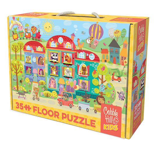Friendly Neighbors 35 Piece Floor Jigsaw Puzzle Cobble Hill