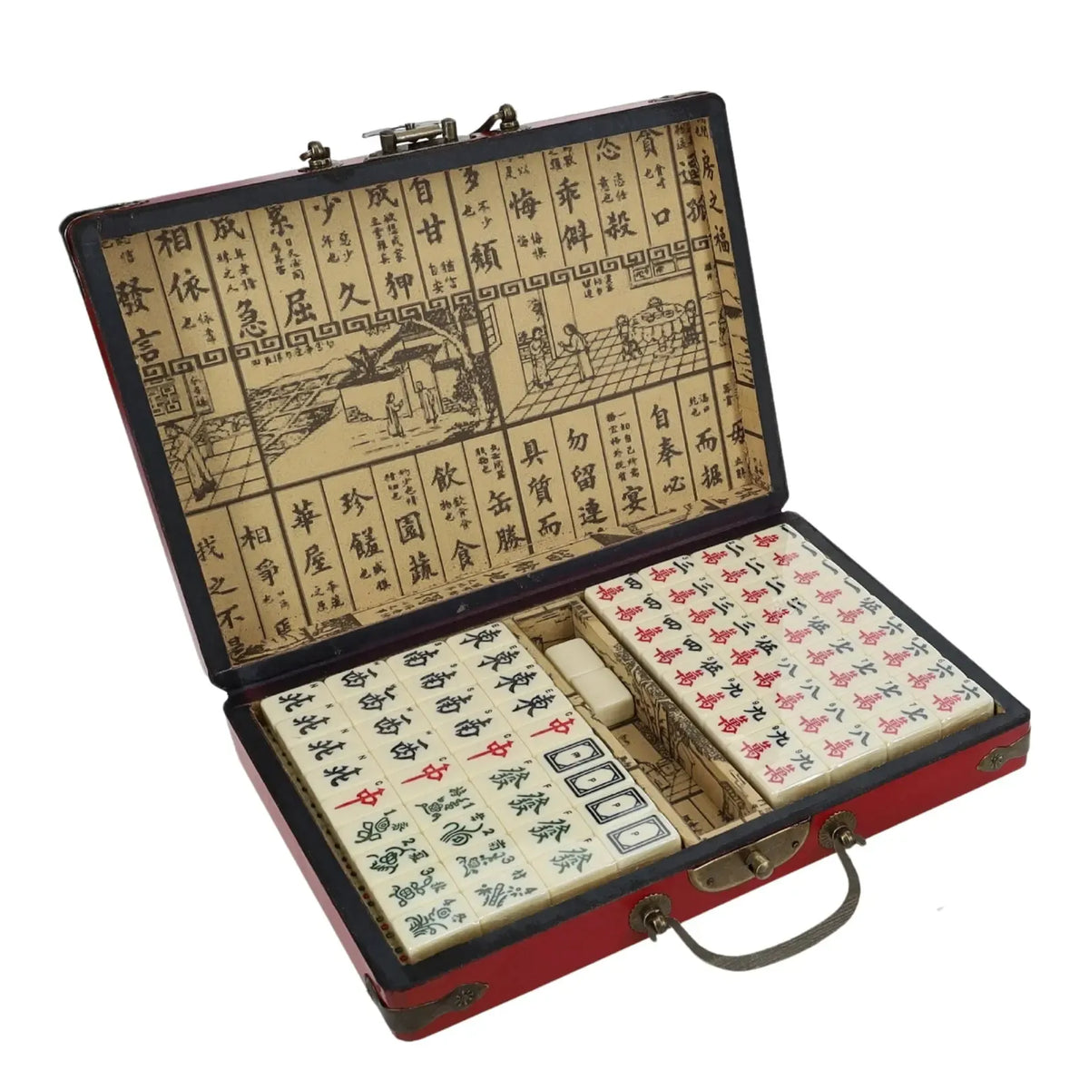 Traditional Chinese Mahjong Set Travel Size