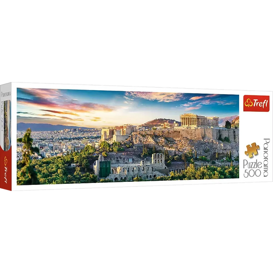 Acropolis, Athens Greece 500 Piece Panoramic Jigsaw Puzzle Trefl