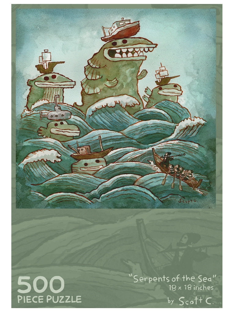 Serpents of the Sea 500 Piece Jigsaw Puzzle Scott C