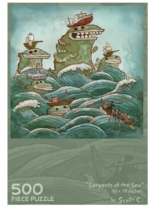 Serpents of the Sea 500 Piece Jigsaw Puzzle Scott C
