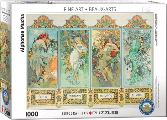 The Four Seasons by Mucha 1000 Piece Jigsaw Puzzle Eurographics