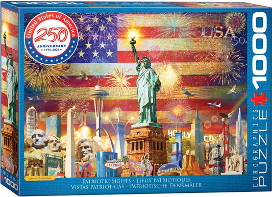 Patriotic Sights 1000 Piece Jigsaw Puzzle Eurographics