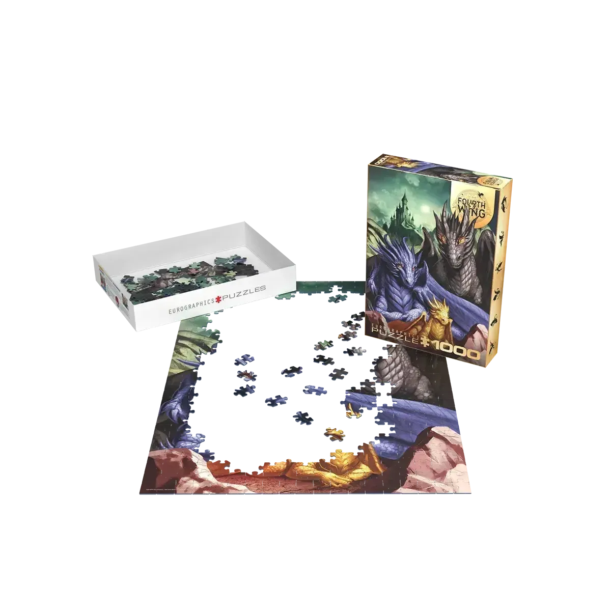 Tairn, Sgaeyl & Andarna Fourth Wing 1000 Piece Jigsaw Puzzle Eurographics