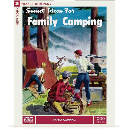 Family Camping Sunset Magazine 1000 Piece Jigsaw Puzzle NYPC