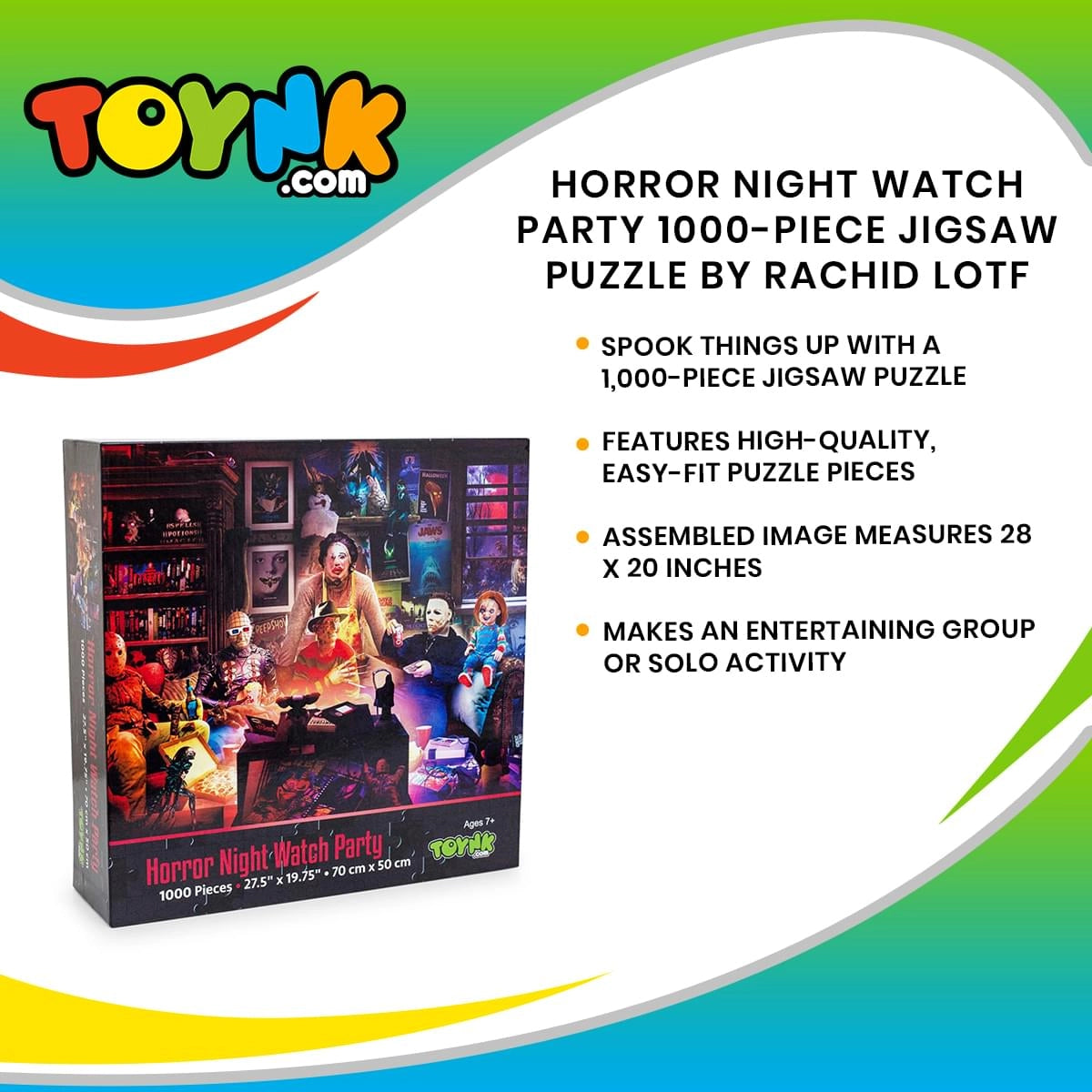 Horror Night Watch Party 1000 Piece Jigsaw Puzzle Toynk