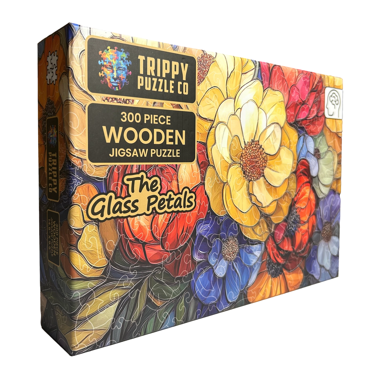 The Glass Petals 300 Piece Wooden Jigsaw Puzzle Trippy