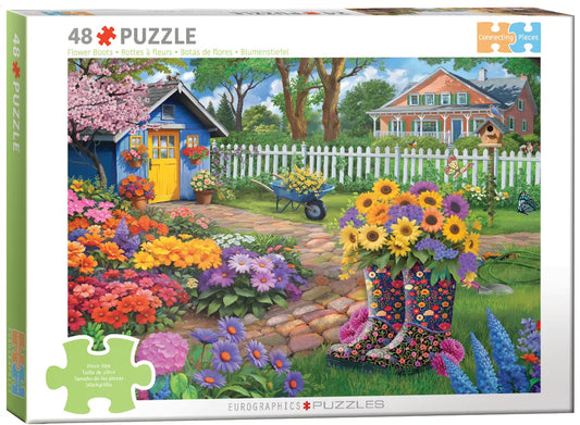Flower Boots 48 Connecting Pieces Jigsaw Puzzle Eurographics