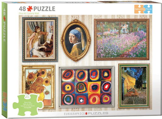 Fine Art Gallery Wall 48 Connecting Pieces Jigsaw Puzzle Eurographics