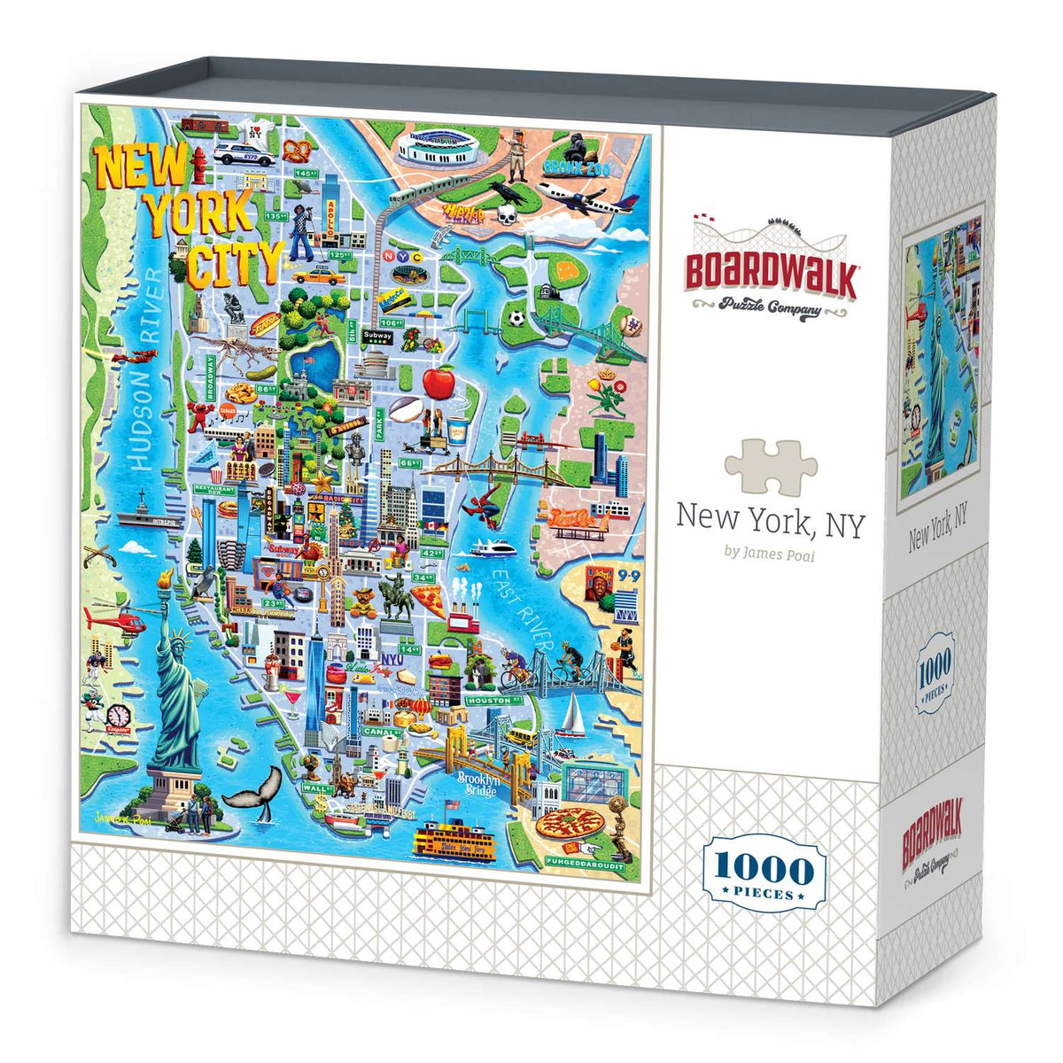 New York City Map 1000 Piece Jigsaw Puzzle Boardwalk