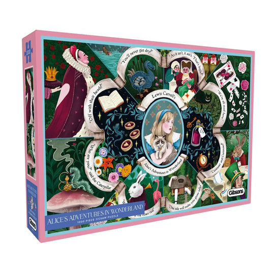 Alice's Adventures in Wonderland 1000 Piece Jigsaw Puzzle Gibsons