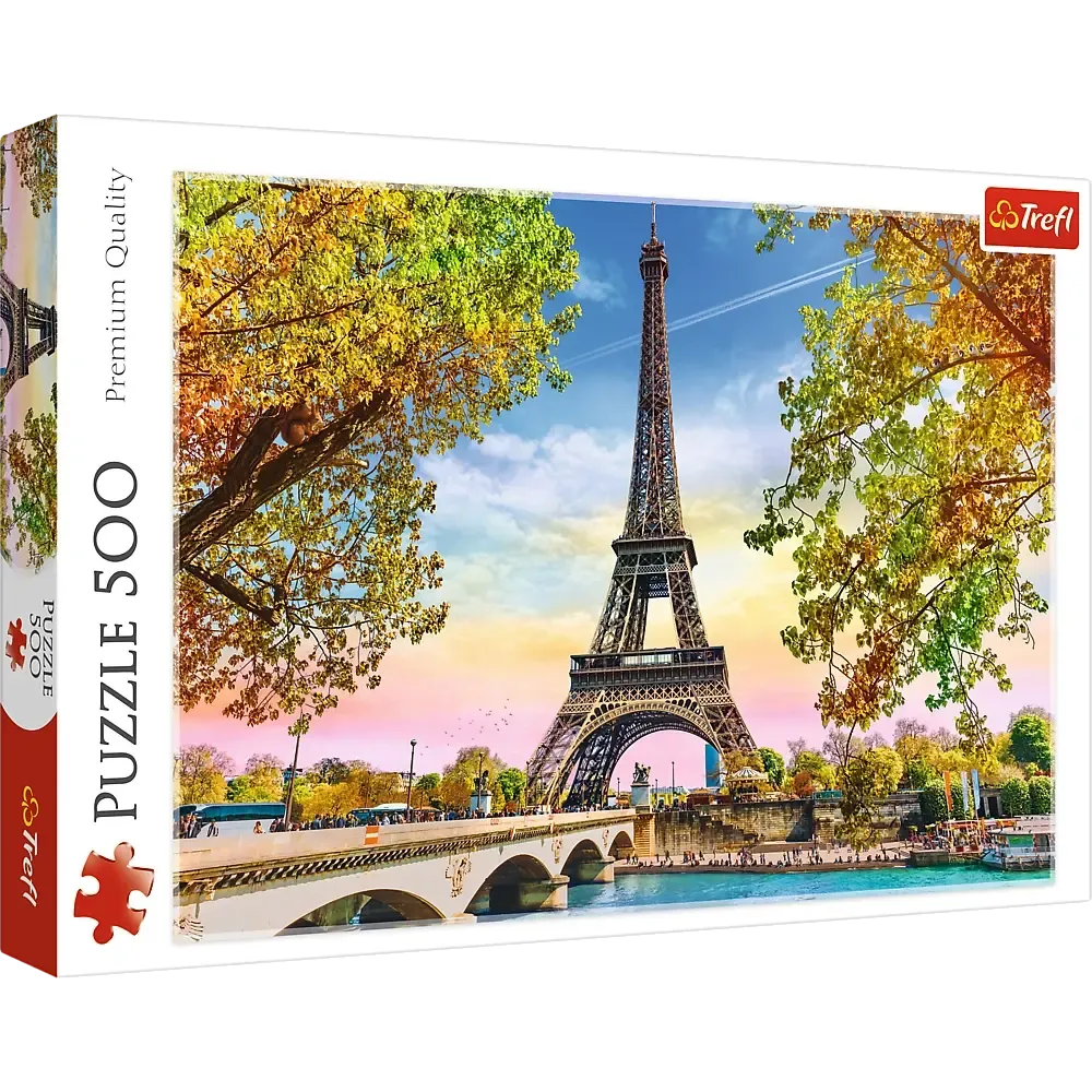Romantic Paris France Eiffel Tower 500 Piece Jigsaw Puzzle Trefl