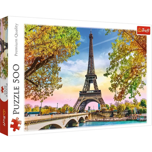 Romantic Paris France Eiffel Tower 500 Piece Jigsaw Puzzle Trefl
