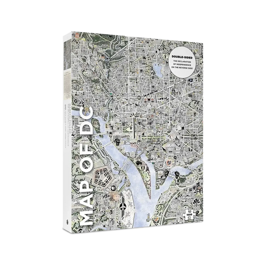 Map of DC & Declaration of Independence 1000 Piece Jigsaw Puzzle Pomegranate