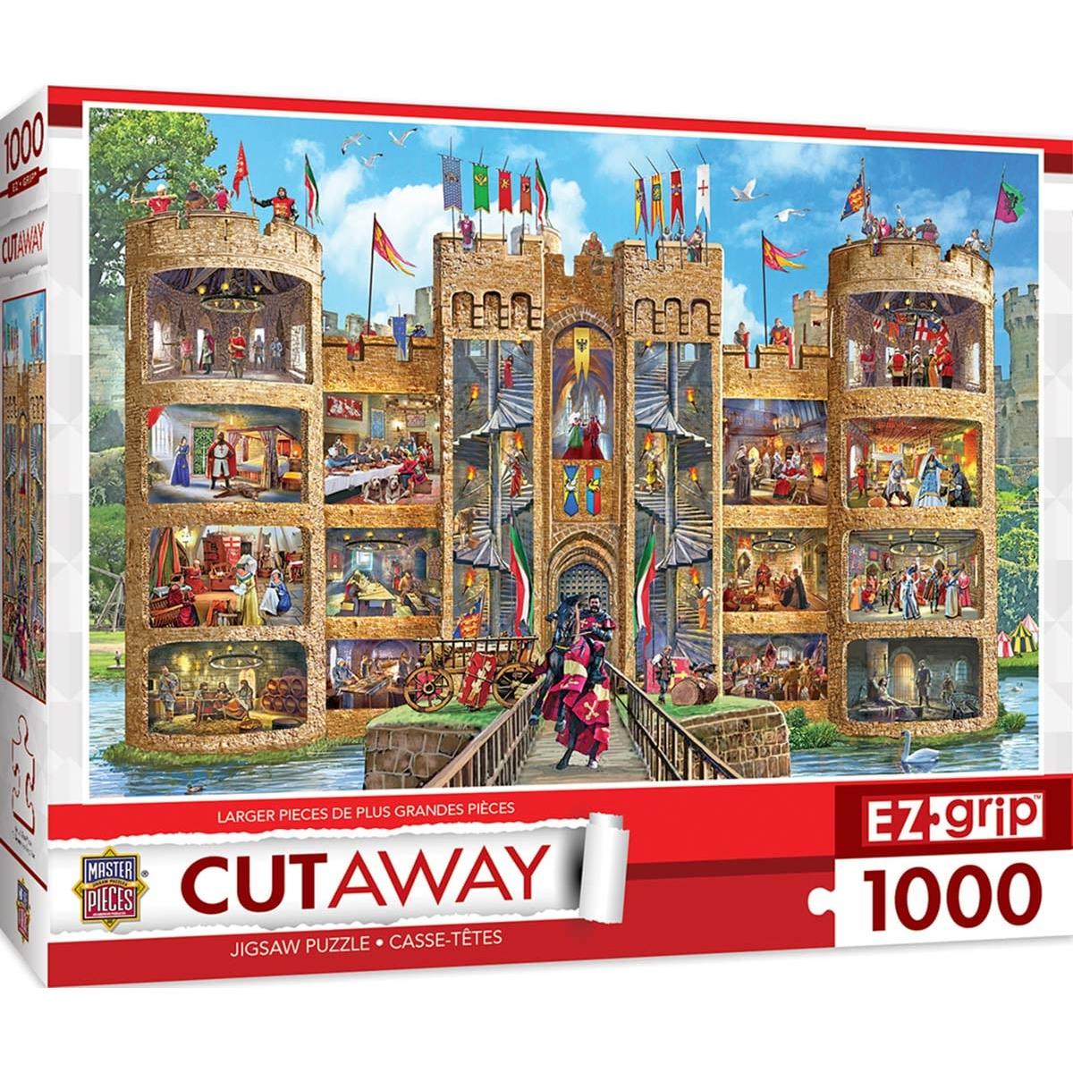 Medieval Castle Cut Away 1000 Piece EZ-Grip Jigsaw Puzzle MasterPieces
