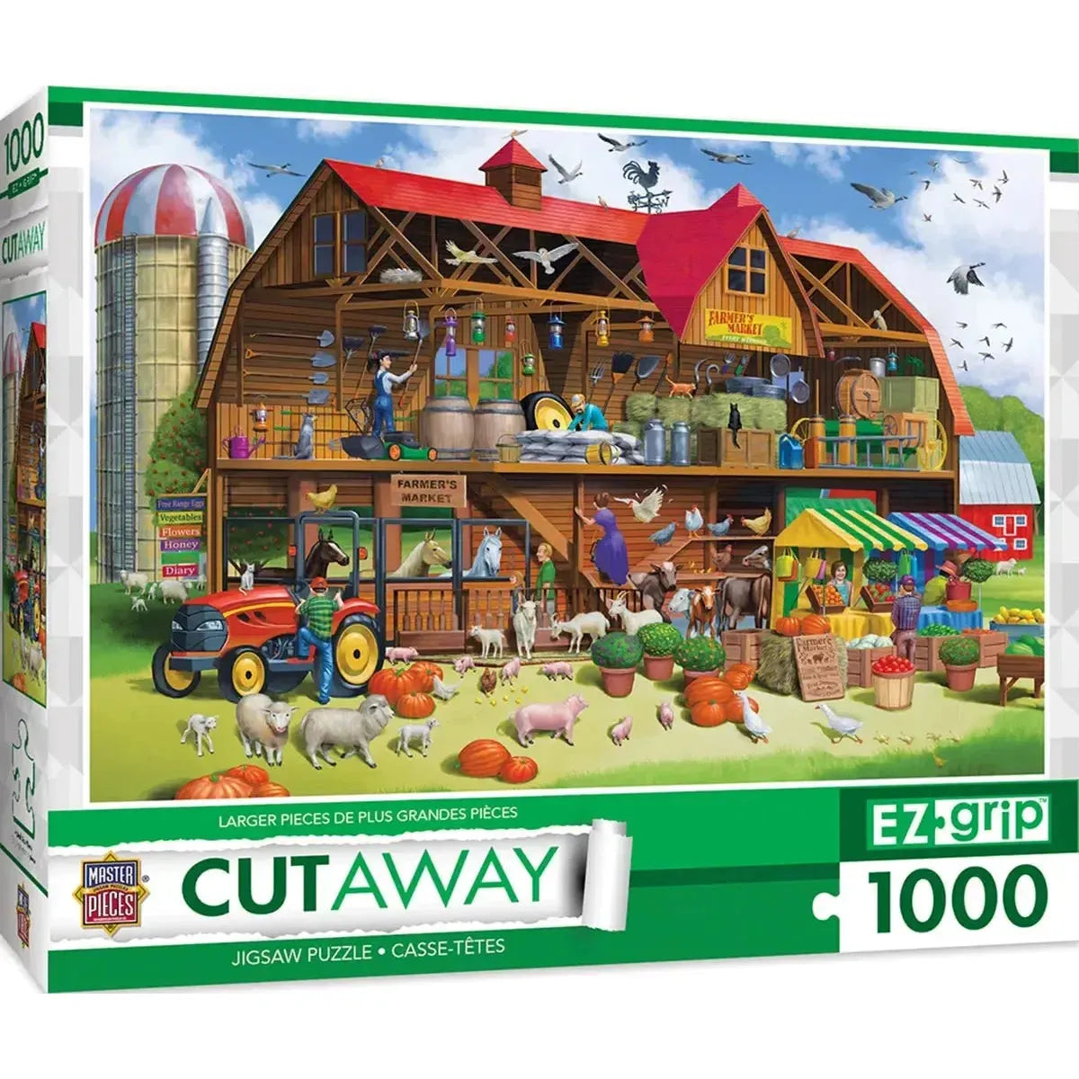 Family Barn Cut Away 1000 Piece EZ-Grip Jigsaw Puzzle MasterPieces