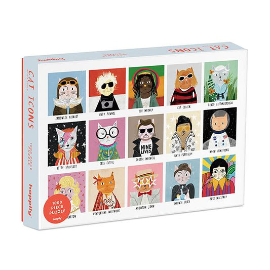 Cat Icons 1000 Piece Jigsaw Puzzle Happily