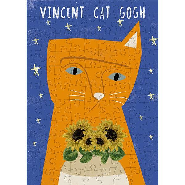 Vincent Cat Gogh 99 Piece Mini Jigsaw Puzzle Happily