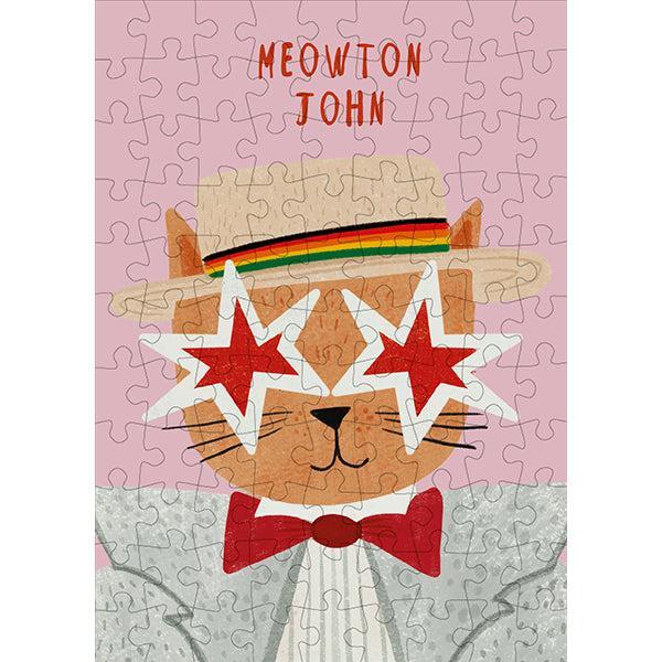 Meowton John 99 Piece Mini Jigsaw Puzzle Happily