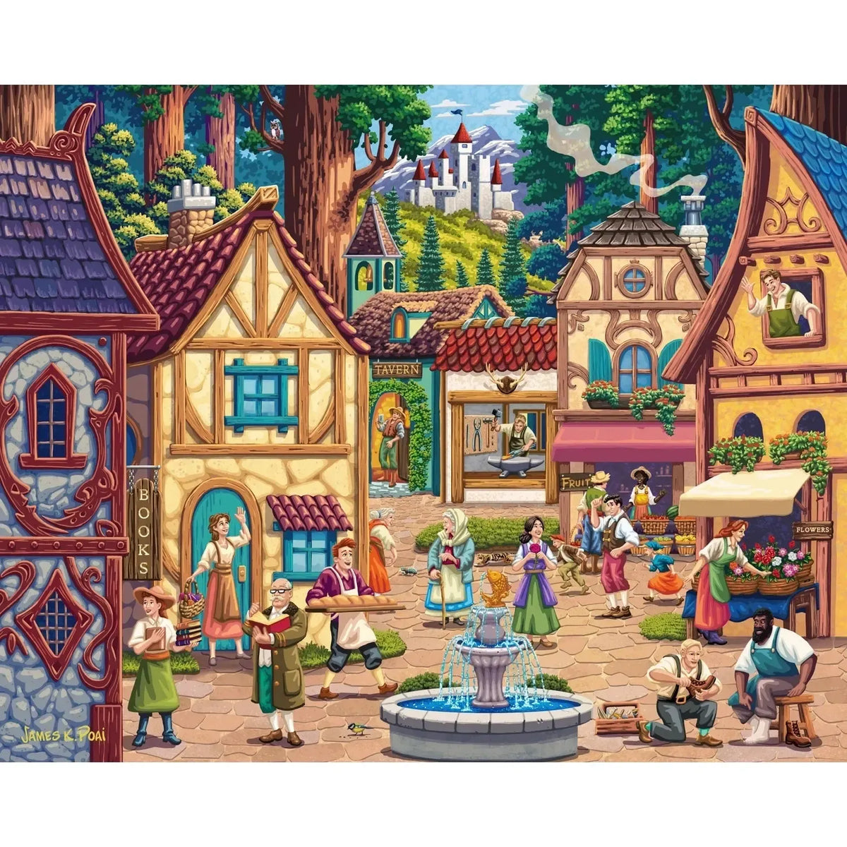 Provincial Village 1000 Piece Jigsaw Puzzle Boardwalk