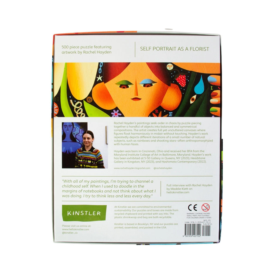 Self Portrait as a Florist by Rachel Hayden 500 Piece Jigsaw Puzzle Kinstler