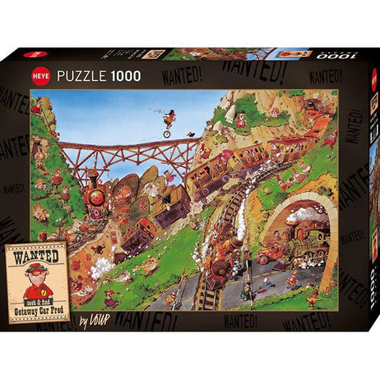 Getaway Car Fred Wanted Seek & Find 1000 Piece Jigsaw Puzzle Heye