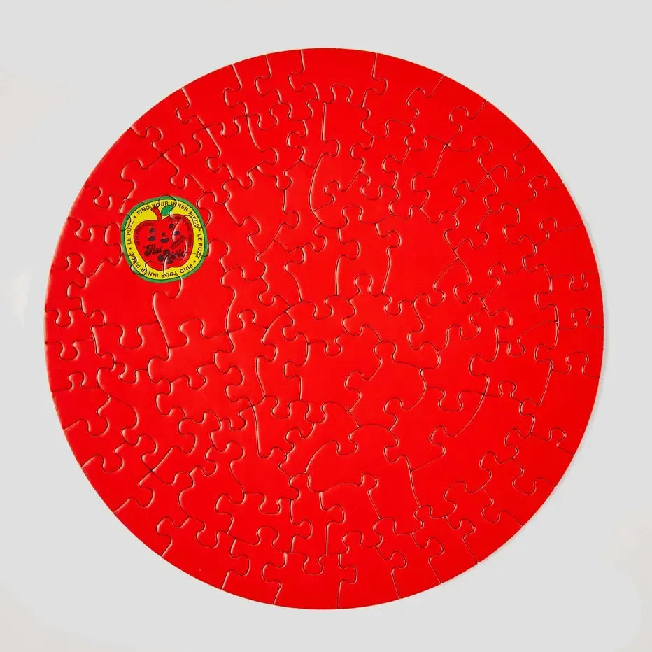 Flat Apple 81 Piece Round Jigsaw Puzzle Le Puzz