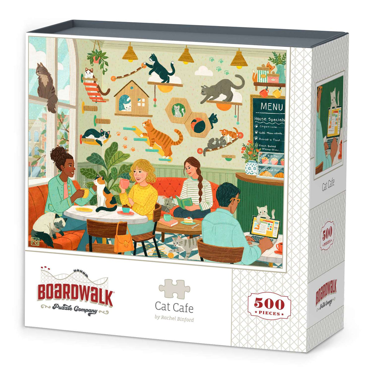 Cat Cafe 500 Piece Jigsaw Puzzle Boardwalk