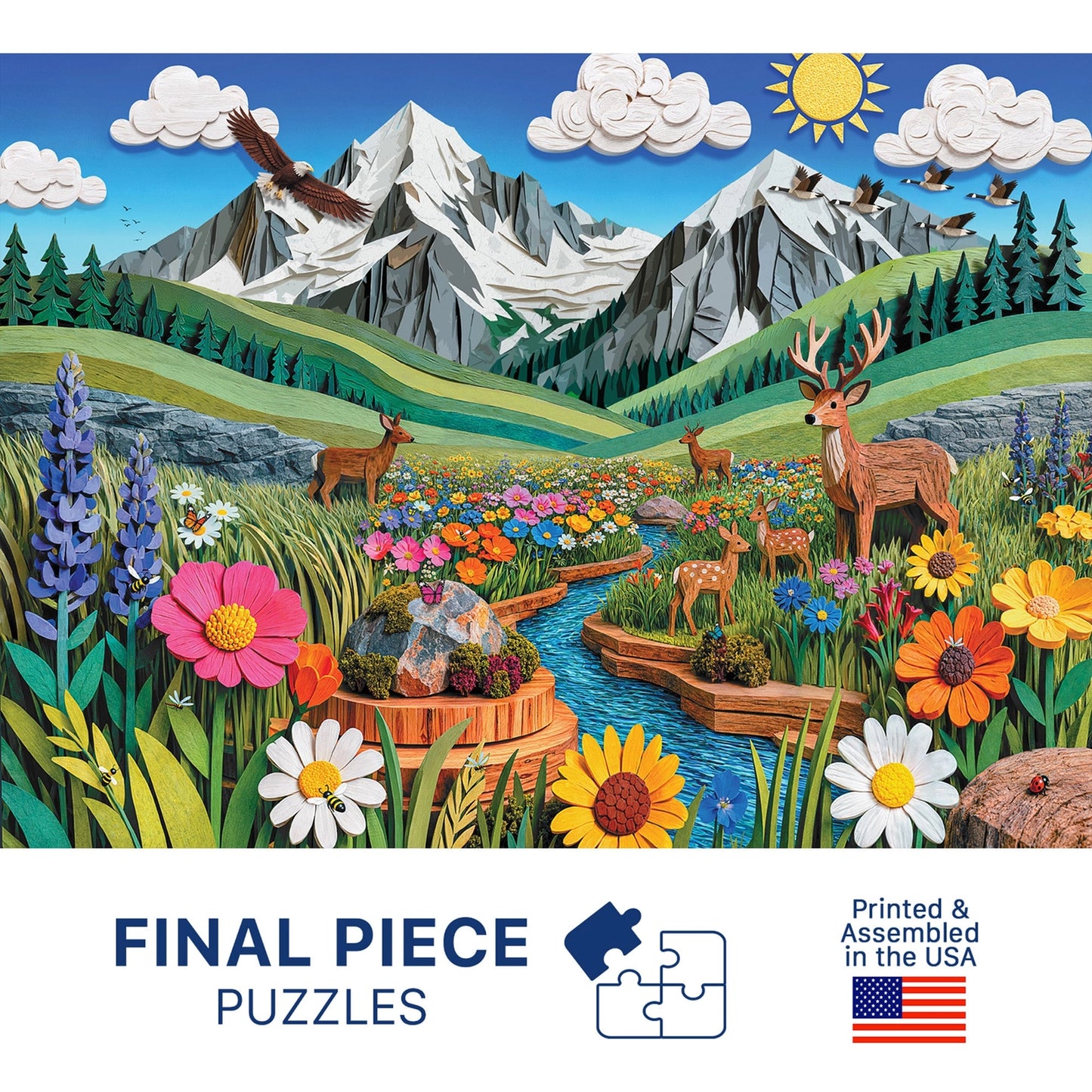 Alpine Meadow 500 Piece Jigsaw Puzzle Final Piece