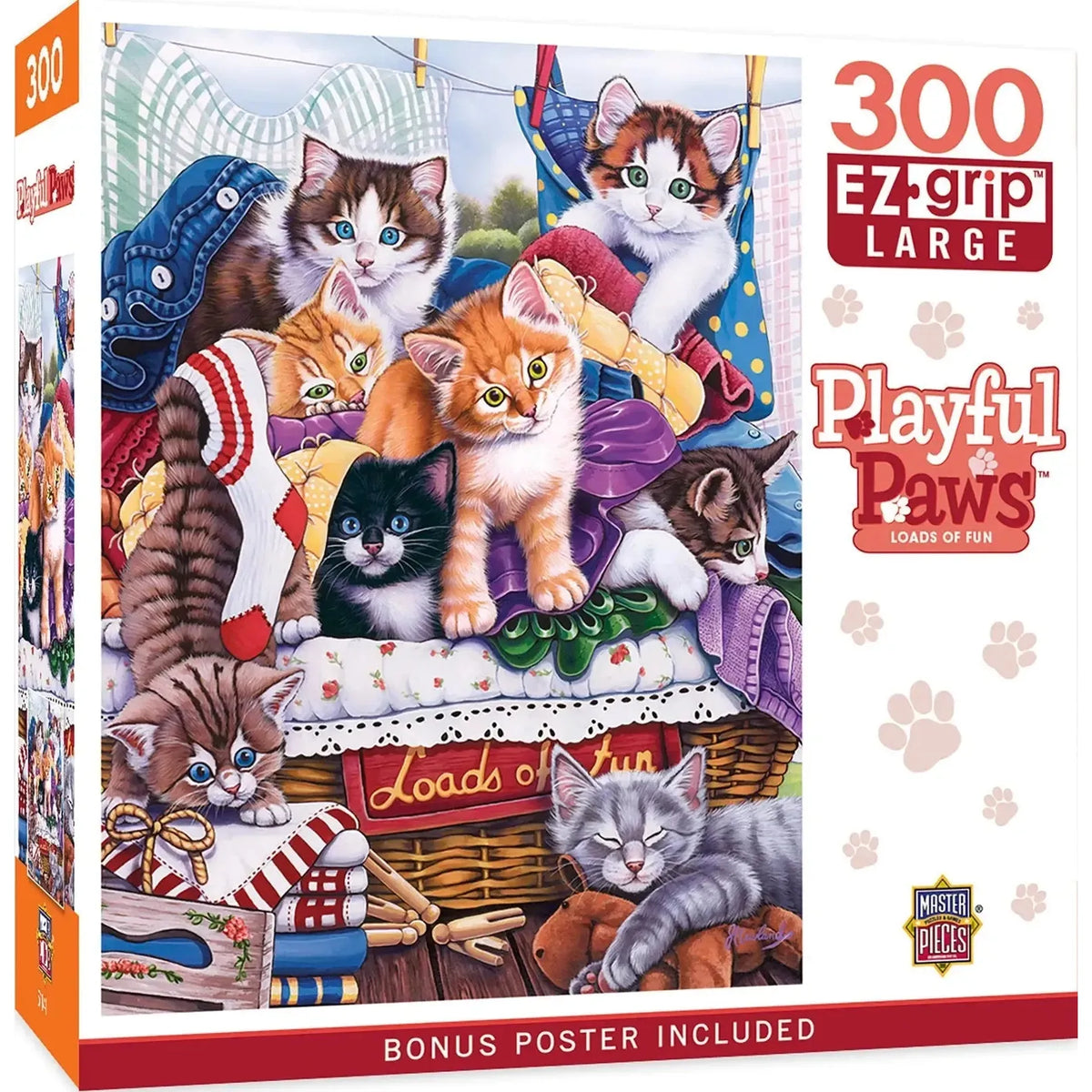 Loads of Fun Playful Paws 300 Piece EZ Jigsaw Puzzle MasterPieces