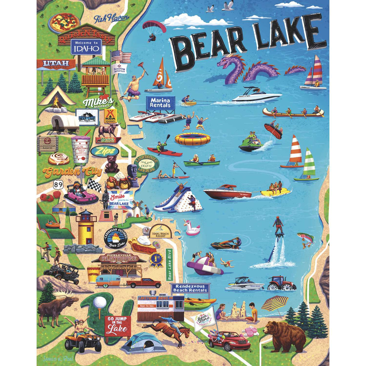 Bear Lake 1000 Piece Jigsaw Puzzle Boardwalk