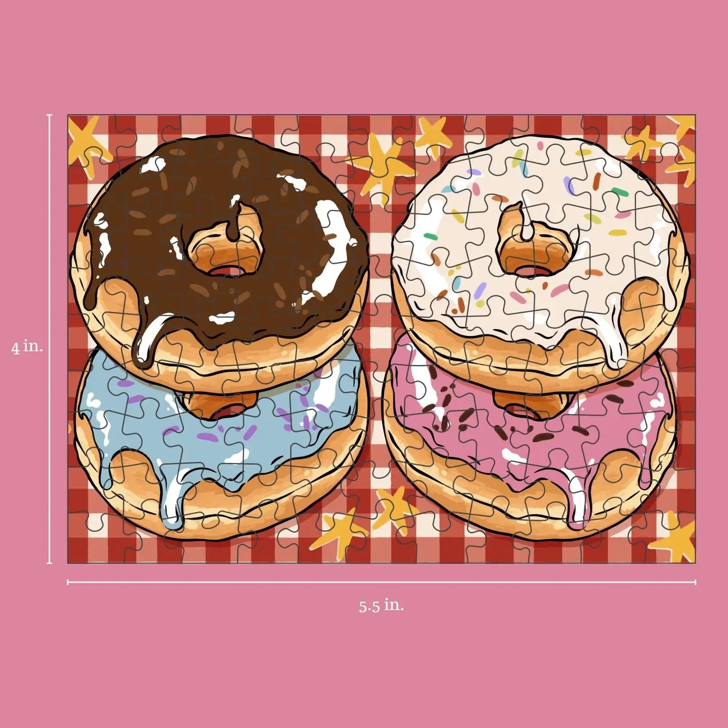 Donuts 99 Piece Mini Jigsaw Puzzle Puzzledly
