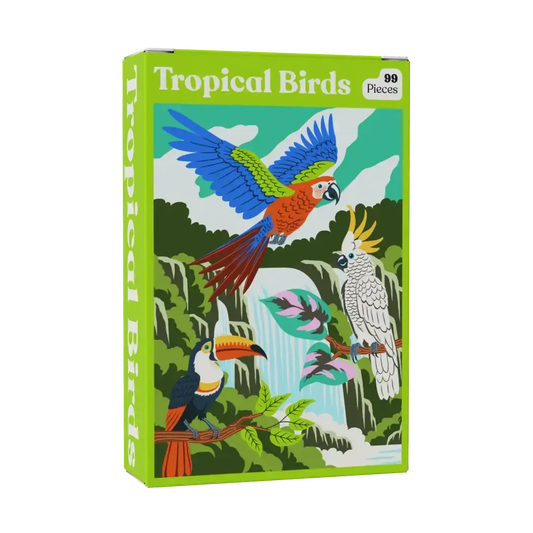 Tropical Birds 99 Piece Mini Jigsaw Puzzle Puzzledly