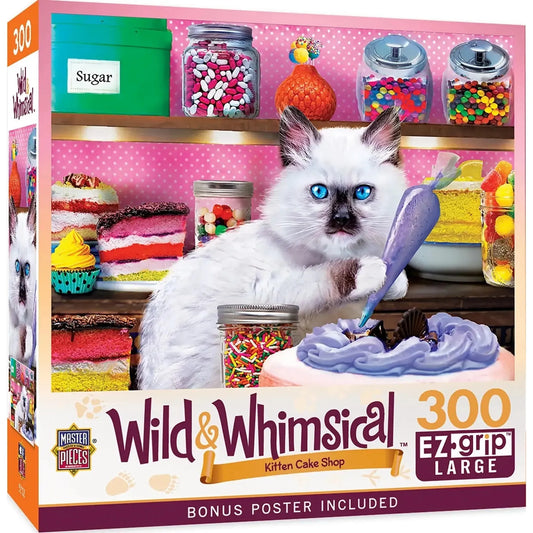 Kitten Cake Shop Wild & Whimsical 300 Piece EZ Jigsaw Puzzle MasterPieces